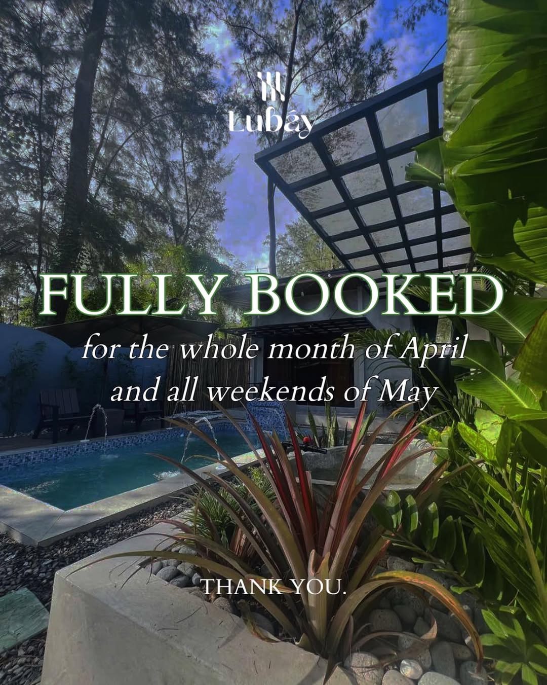 Fully booked promo at Lubáy Villas
